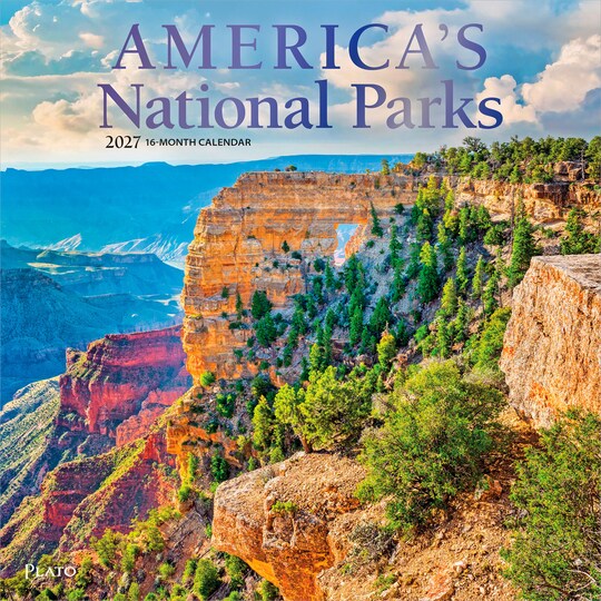 Plato; America's National Parks | 2027 12 x 24 Inch (Hanging) Monthly Square Wall Calendar | Foil Stamped Cover; Category:Wall Calendars; Image:1